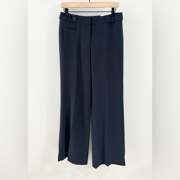 NWT Loft Kate Classic Wide Leg Pants Navy Size 4 - Picture 3 of 8